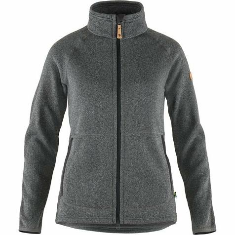 Fjallraven Women Övik Sweater Grey PH254925 Philippines